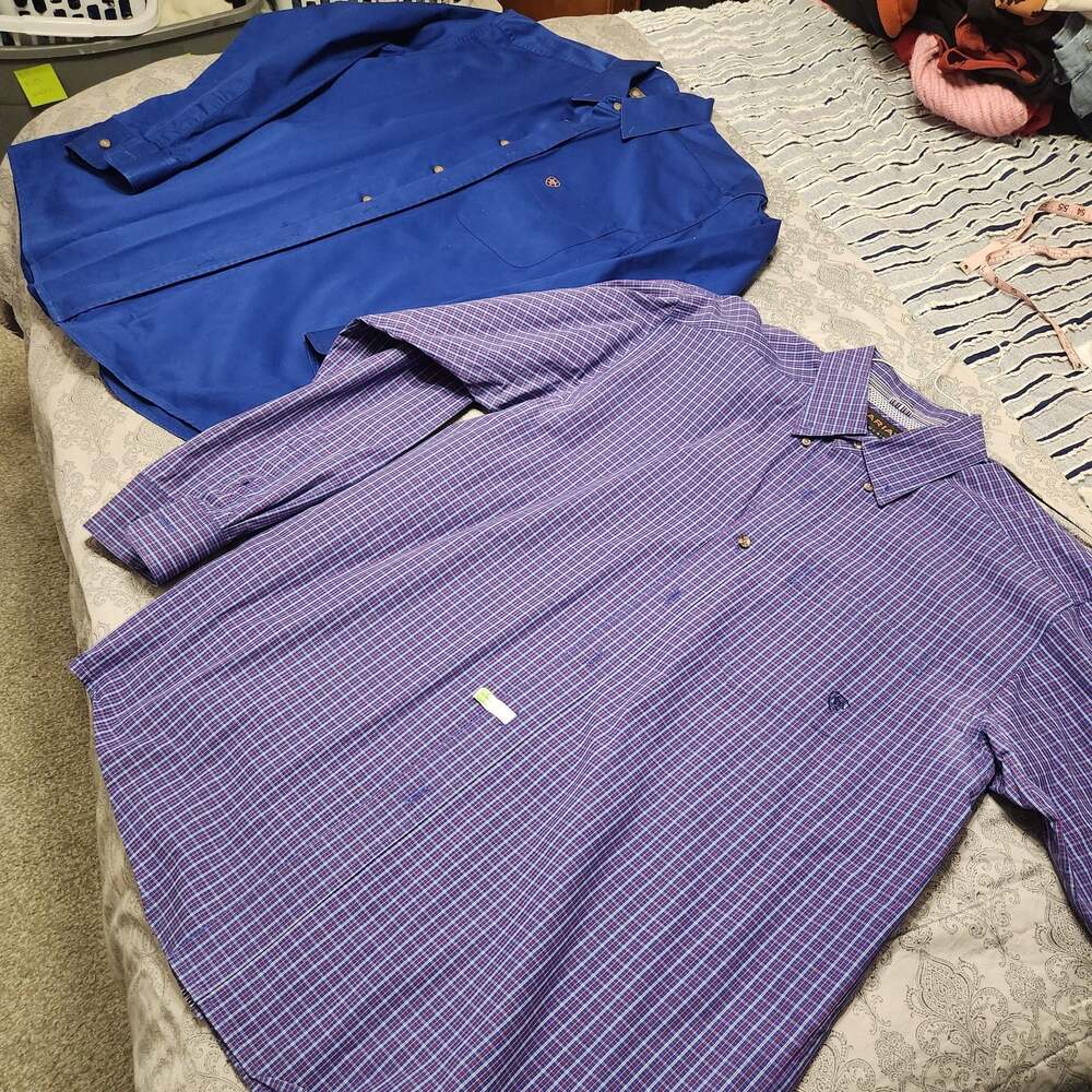 Ariat Men's Long Sleeve Button Up Shirt bundle of 2